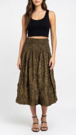 Gonna lunga broccato gold - Image 2