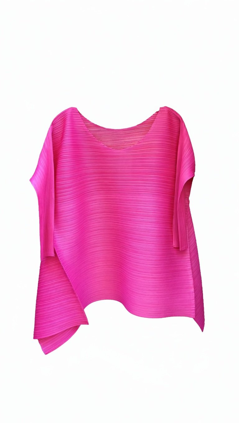 WhatsApp Image 2026-04-09 at 15.58.30 (1) Top plissettato fucsia brillante - Image 1
