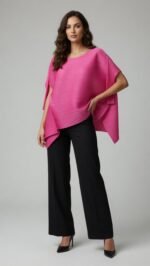 Top plissettato fucsia brillante - Image 2