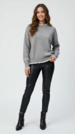 Maglione beige oversize - Image 2