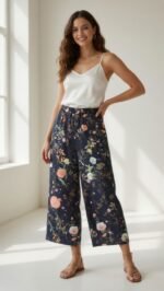 Pantaloni ampi tipo culotte - Image 2