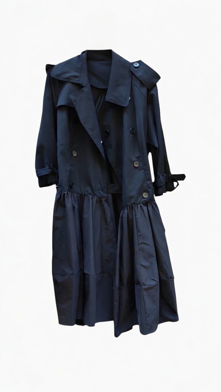 WhatsApp Image 2026-04-09 at 15.58.34 Trench coat/cappotto nero - Image 1