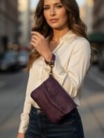 Clutch viola intrecciata - Image 2