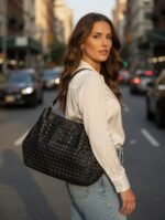 Borsa a spalla nera intrecciata - Image 2