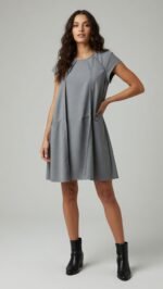 Vestito midi grigio - immagine 2